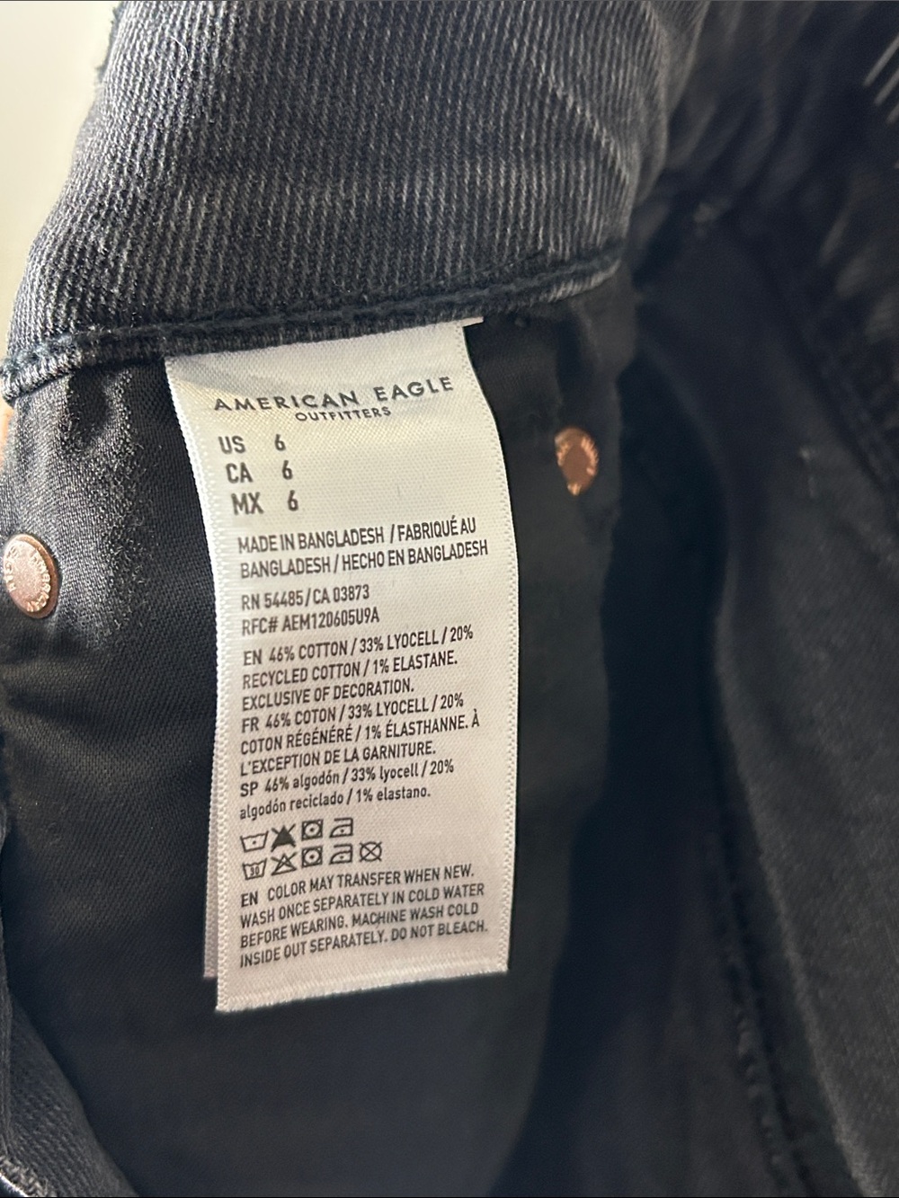 American Eagle Outfitters Denim Mini Skirt in Washed Black - Picture 3 of 4